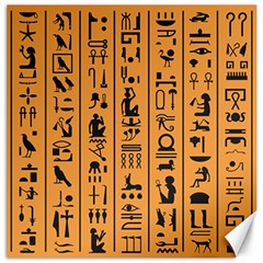 Egyptian Hieroglyphs Ancient Egypt Letters Papyrus Background Vector Old Egyptian Hieroglyph Writing Canvas 20  X 20  by Wegoenart