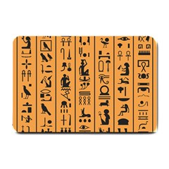 Egyptian Hieroglyphs Ancient Egypt Letters Papyrus Background Vector Old Egyptian Hieroglyph Writing Small Doormat  by Wegoenart