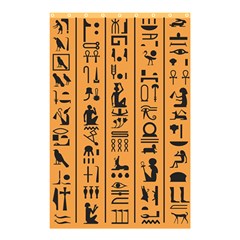 Egyptian Hieroglyphs Ancient Egypt Letters Papyrus Background Vector Old Egyptian Hieroglyph Writing Shower Curtain 48  X 72  (small)  by Wegoenart