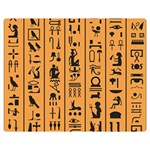 Egyptian Hieroglyphs Ancient Egypt Letters Papyrus Background Vector Old Egyptian Hieroglyph Writing Double Sided Flano Blanket (Medium)  60 x50  Blanket Front