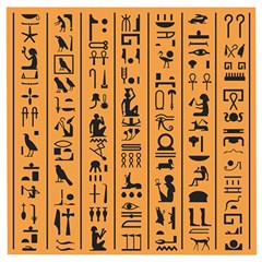 Egyptian Hieroglyphs Ancient Egypt Letters Papyrus Background Vector Old Egyptian Hieroglyph Writing Wooden Puzzle Square by Wegoenart