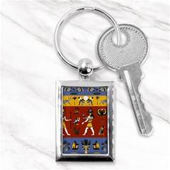 Ancient Egyptian Religion Seamless Pattern Key Chain (rectangle) by Wegoenart