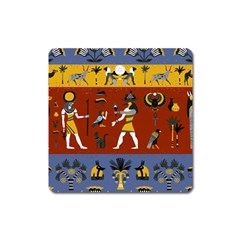 Ancient Egyptian Religion Seamless Pattern Square Magnet by Wegoenart