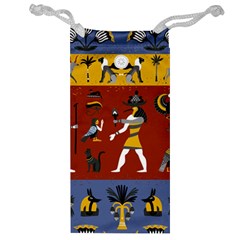 Ancient Egyptian Religion Seamless Pattern Jewelry Bag by Wegoenart