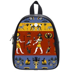 Ancient Egyptian Religion Seamless Pattern School Bag (small) by Wegoenart