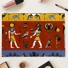 Ancient Egyptian Religion Seamless Pattern Cosmetic Bag (xxl) by Wegoenart