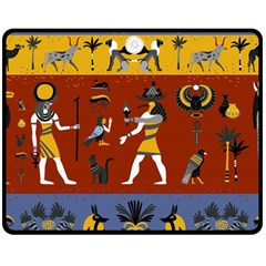 Ancient Egyptian Religion Seamless Pattern Double Sided Fleece Blanket (medium) 