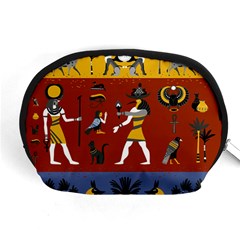 Ancient Egyptian Religion Seamless Pattern Accessory Pouch (medium) by Wegoenart