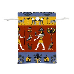 Ancient Egyptian Religion Seamless Pattern Lightweight Drawstring Pouch (s) by Wegoenart