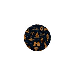 Dark Seamless Pattern Symbols Landmarks Signs Egypt 1  Mini Buttons by Wegoenart