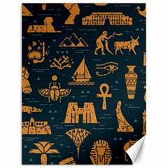 Dark Seamless Pattern Symbols Landmarks Signs Egypt Canvas 12  X 16  by Wegoenart