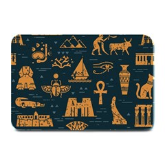 Dark Seamless Pattern Symbols Landmarks Signs Egypt Plate Mats by Wegoenart