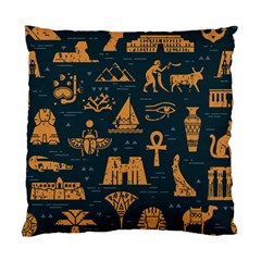 Dark Seamless Pattern Symbols Landmarks Signs Egypt Standard Cushion Case (one Side) by Wegoenart