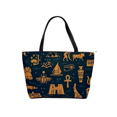 Dark Seamless Pattern Symbols Landmarks Signs Egypt Classic Shoulder Handbag by Wegoenart