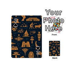 Dark Seamless Pattern Symbols Landmarks Signs Egypt Playing Cards 54 Designs (mini) by Wegoenart