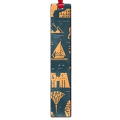 Dark Seamless Pattern Symbols Landmarks Signs Egypt Large Book Marks by Wegoenart