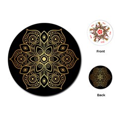 Luxury Golden Mandala Background Playing Cards Single Design (round) by Wegoenart