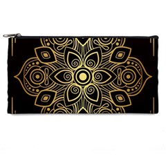 Luxury Golden Mandala Background Pencil Cases by Wegoenart