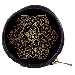 Luxury Golden Mandala Background Mini Makeup Bag by Wegoenart