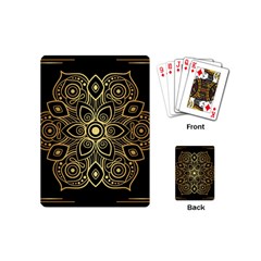 Luxury Golden Mandala Background Playing Cards Single Design (mini) by Wegoenart