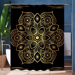 Luxury Golden Mandala Background Shower Curtain 60  X 72  (medium)  by Wegoenart