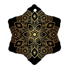 Luxury Golden Mandala Background Ornament (snowflake) by Wegoenart