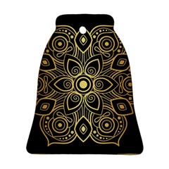 Luxury Golden Mandala Background Bell Ornament (two Sides) by Wegoenart