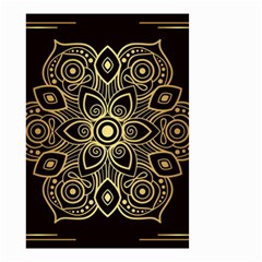 Luxury Golden Mandala Background Small Garden Flag (two Sides) by Wegoenart