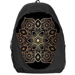 Luxury Golden Mandala Background Backpack Bag by Wegoenart