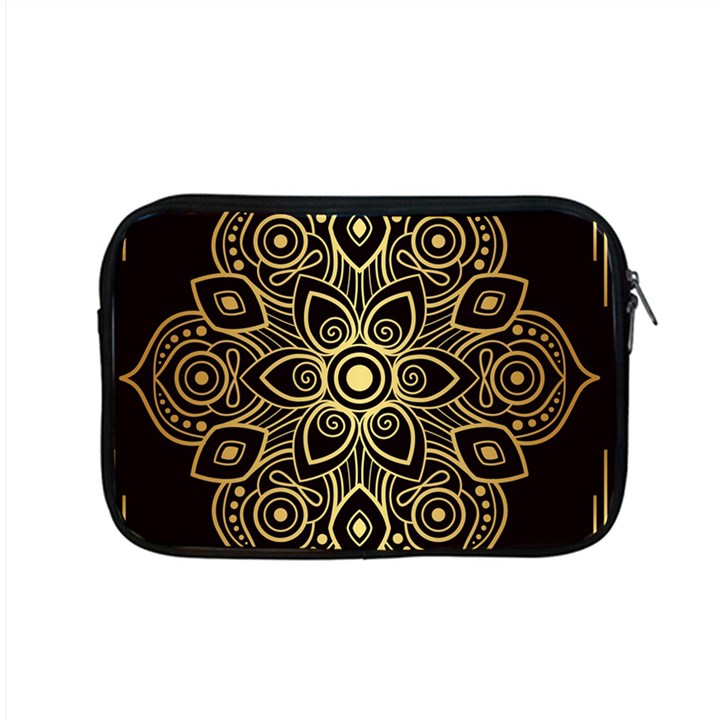 Luxury Golden Mandala Background Apple MacBook Pro 15  Zipper Case