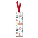 Cartoon Nautical Seamless Background Small Book Marks Front