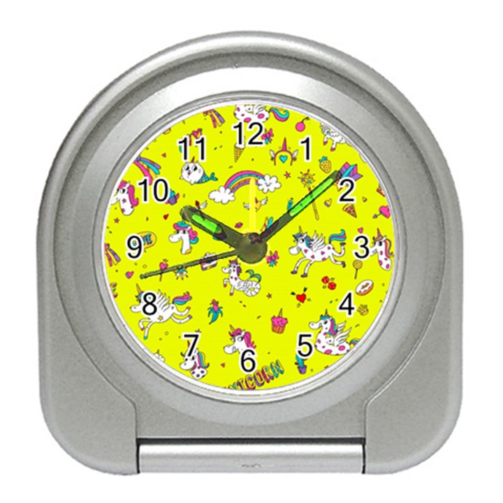 Pattern Unicorns Mermaids Horses Girlish Things Travel Alarm Clock