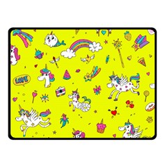 Pattern Unicorns Mermaids Horses Girlish Things Fleece Blanket (small) by Wegoenart