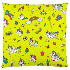 Pattern Unicorns Mermaids Horses Girlish Things Large Cushion Case (two Sides) by Wegoenart