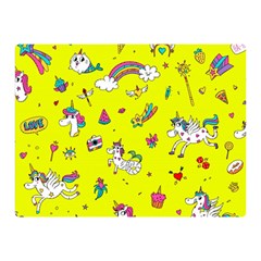 Pattern Unicorns Mermaids Horses Girlish Things Double Sided Flano Blanket (mini)  by Wegoenart