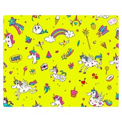 Pattern Unicorns Mermaids Horses Girlish Things Double Sided Flano Blanket (medium)  by Wegoenart