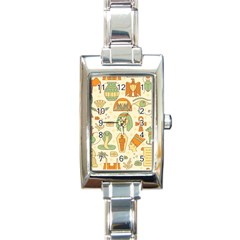 Egypt Seamless Pattern Rectangle Italian Charm Watch by Wegoenart