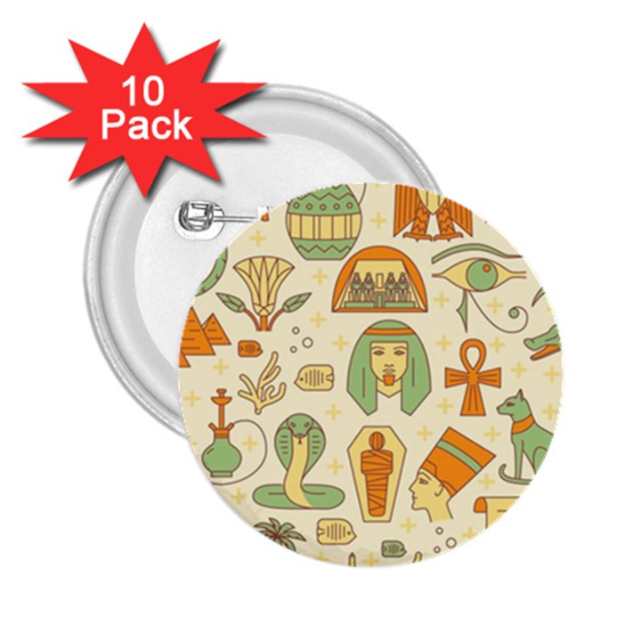 Egypt Seamless Pattern 2.25  Buttons (10 pack) 