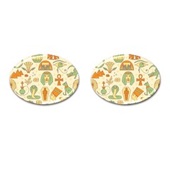 Egypt Seamless Pattern Cufflinks (oval) by Wegoenart