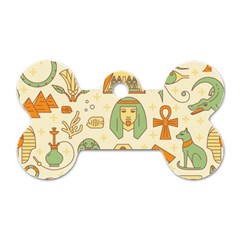 Egypt Seamless Pattern Dog Tag Bone (one Side) by Wegoenart