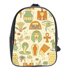 Egypt Seamless Pattern School Bag (large) by Wegoenart