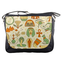 Egypt Seamless Pattern Messenger Bag by Wegoenart