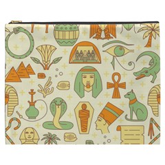 Egypt Seamless Pattern Cosmetic Bag (xxxl) by Wegoenart