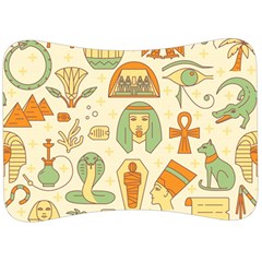 Egypt Seamless Pattern Velour Seat Head Rest Cushion by Wegoenart