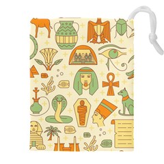 Egypt Seamless Pattern Drawstring Pouch (4xl) by Wegoenart