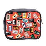 Vintage Retro Cassette Tape Pattern Design Template Mini Toiletries Bag (Two Sides) Back