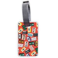 Vintage Retro Cassette Tape Pattern Design Template Luggage Tag (one Side) by Wegoenart