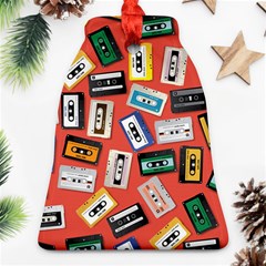 Vintage Retro Cassette Tape Pattern Design Template Ornament (bell) by Wegoenart