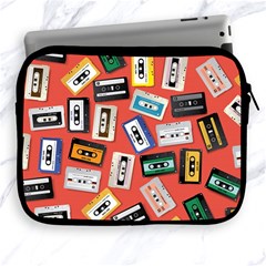 Vintage Retro Cassette Tape Pattern Design Template Apple Ipad 2/3/4 Zipper Cases by Wegoenart