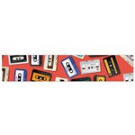 Vintage Retro Cassette Tape Pattern Design Template Small Flano Scarf Front